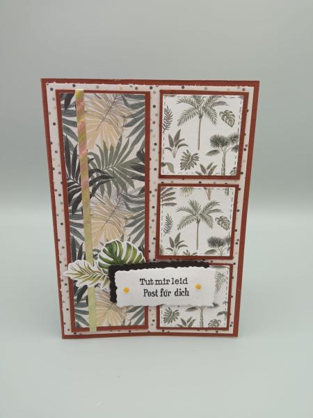 Handgemachte Grußkarte "Dschungel-Grüße"